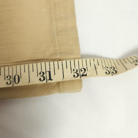 Leggiadro Womens 4 27x32 Beige Cream Stretch Tapered Jeans Made in USA - Picture 8 of 9